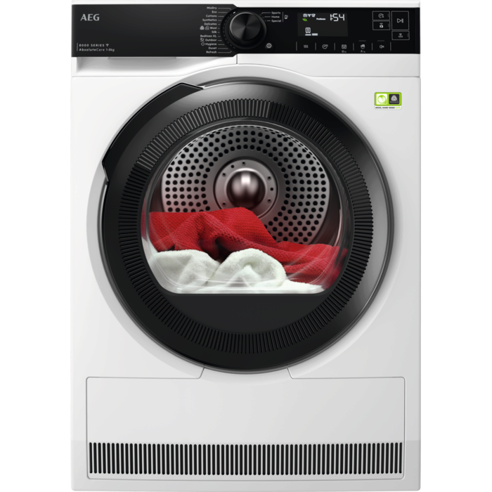 AEG 8000 Series sušilni stroj z s toplotno črpalko kapacitete 8 kg