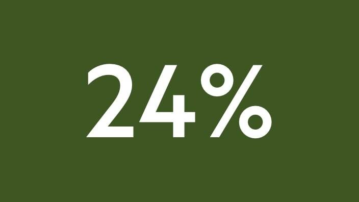 24% text